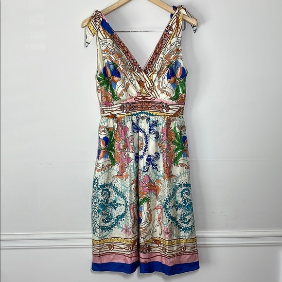 Anthropologie Collette Dinnigan Women’s Silk Dress Multi 4 - Picture 1 of 9